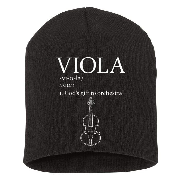 Viola GodS Gift For Orchestra Short Acrylic Beanie