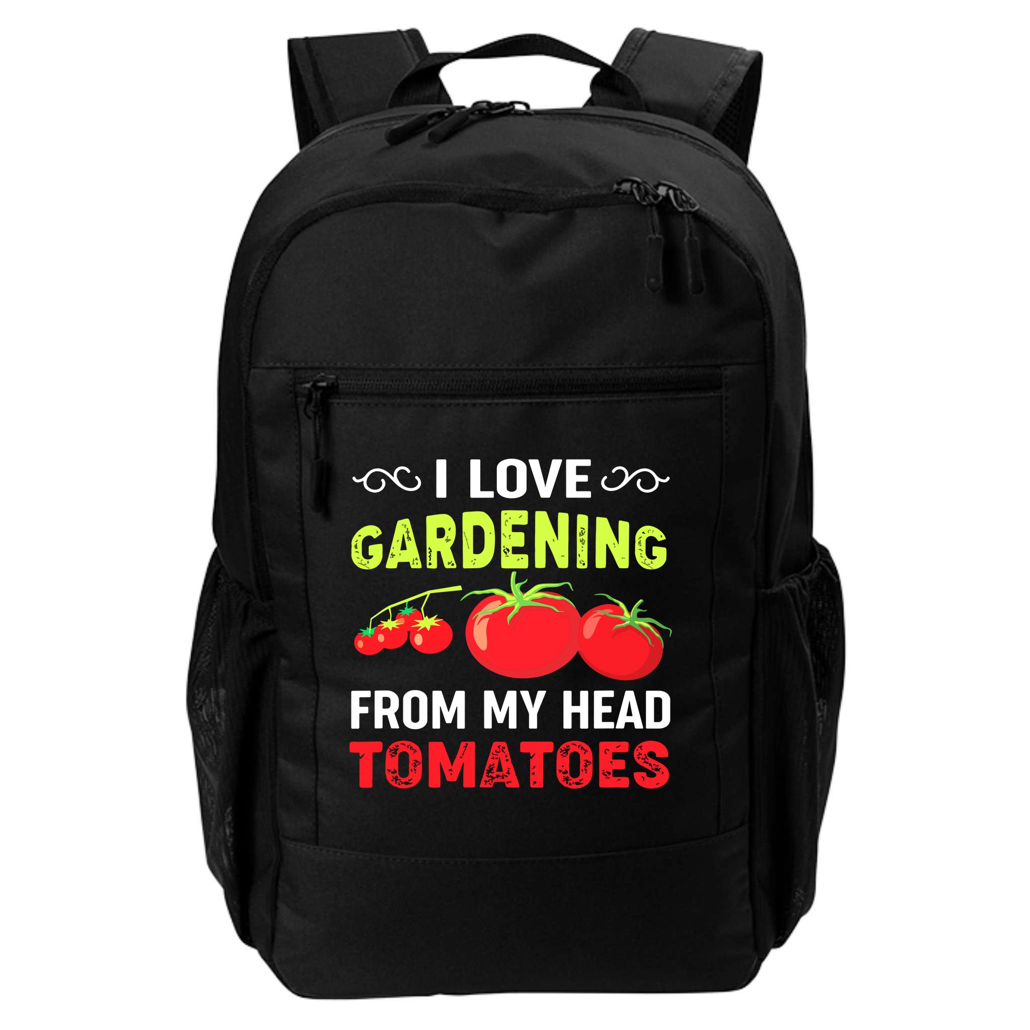 Vegetable Gardener, Gardening, Funny Pun: Head Tomatoes Backpack
