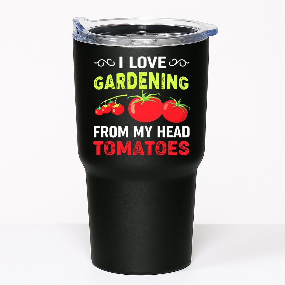 Vegetable Gardener, Gardening, Funny Pun: Head Tomatoes Tumbler