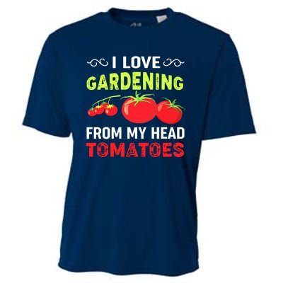 Vegetable Gardener, Gardening, Funny Pun: Head Tomatoes Cooling Performance Crew T-Shirt