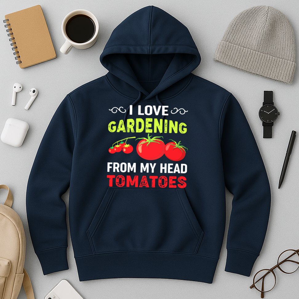 Vegetable Gardener, Gardening, Funny Pun: Head Tomatoes Hoodie