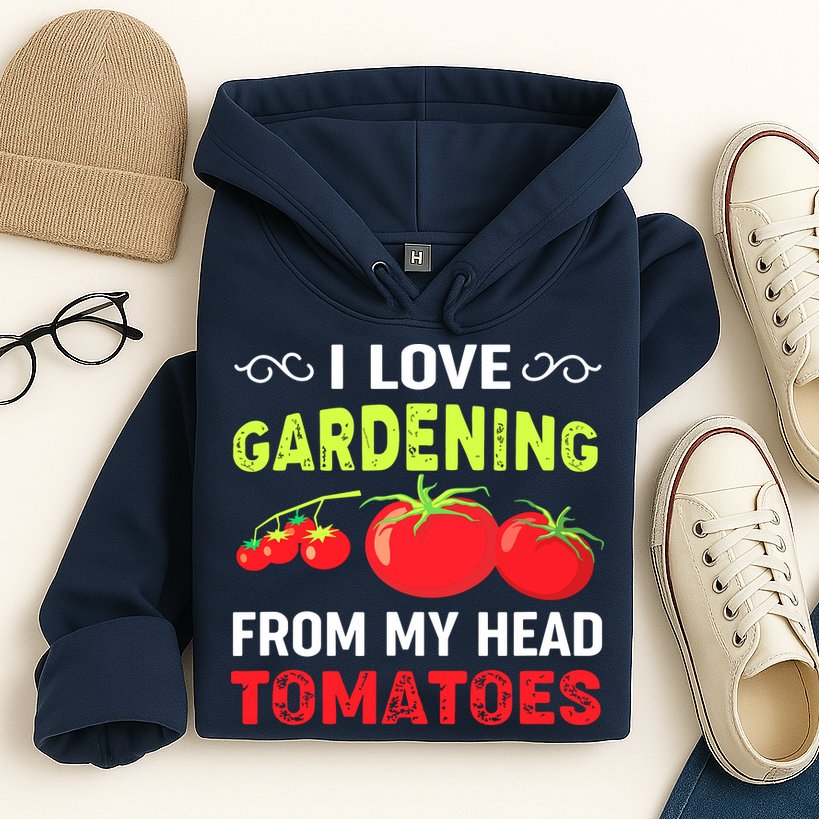 Vegetable Gardener, Gardening, Funny Pun: Head Tomatoes Hoodie