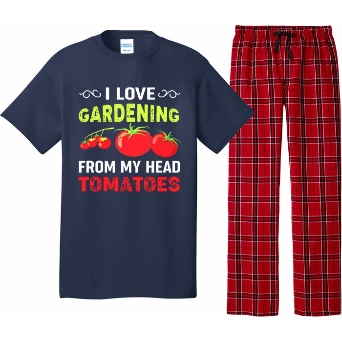 Vegetable Gardener, Gardening, Funny Pun: Head Tomatoes Pajama Set