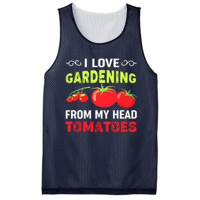 Vegetable Gardener, Gardening, Funny Pun: Head Tomatoes Mesh Reversible Basketball Jersey Tank