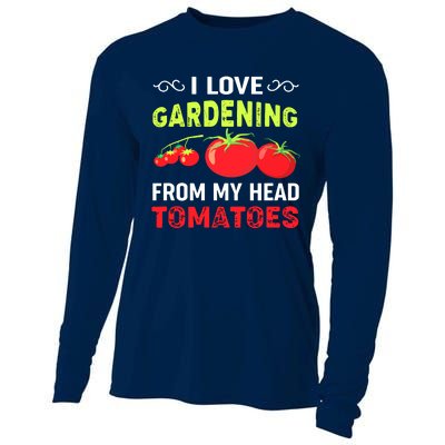 Vegetable Gardener, Gardening, Funny Pun: Head Tomatoes Cooling Performance Long Sleeve Crew