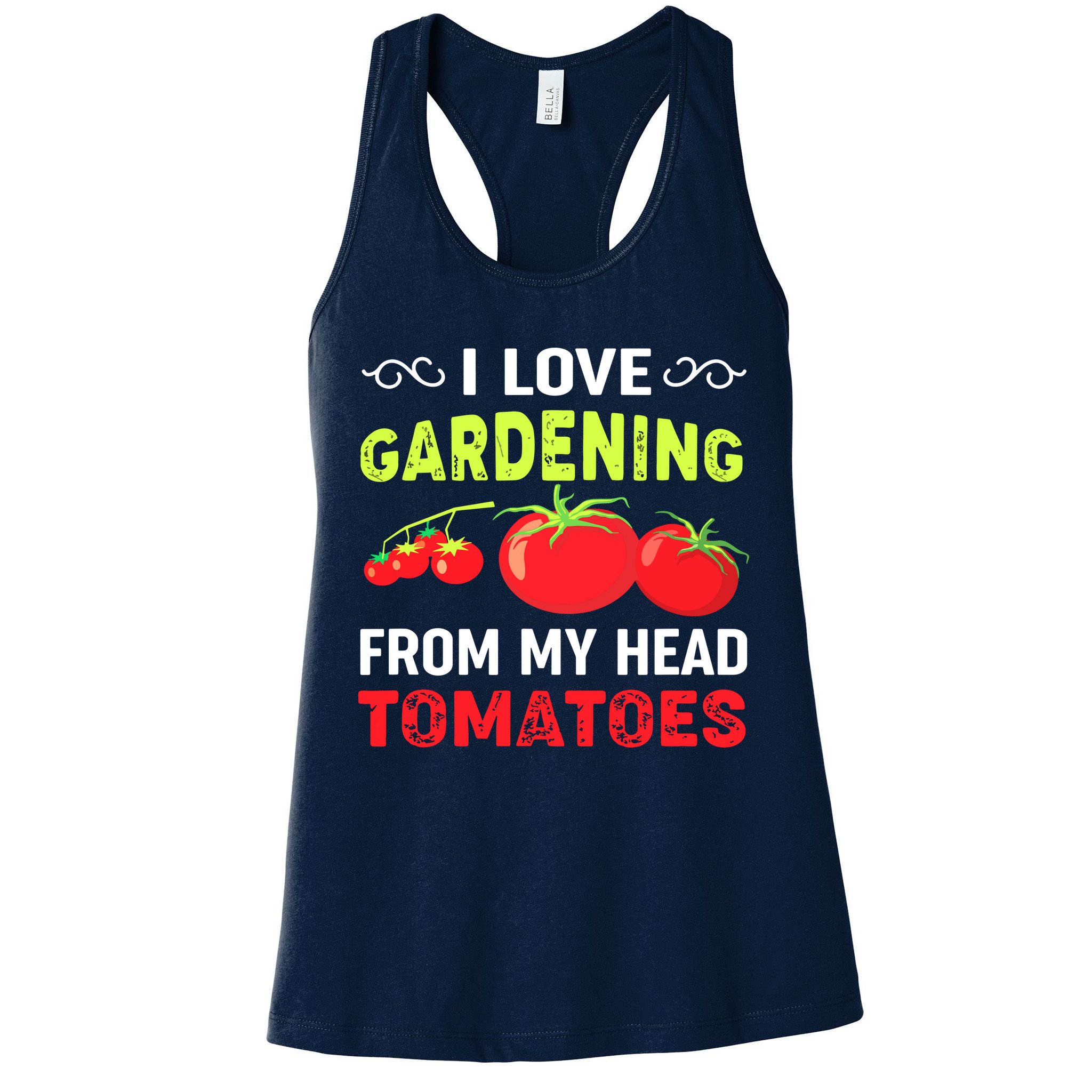 Vegetable Gardener, Gardening, Funny Pun: Head Tomatoes Womens Tank Top