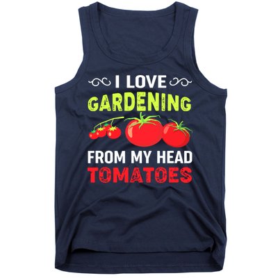 Vegetable Gardener, Gardening, Funny Pun: Head Tomatoes Tank Top