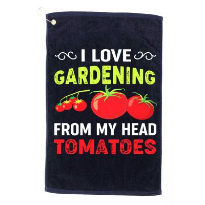 Vegetable Gardener, Gardening, Funny Pun: Head Tomatoes Golf Towel