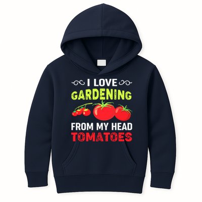 Vegetable Gardener, Gardening, Funny Pun: Head Tomatoes Kids Hoodie