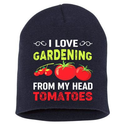 Vegetable Gardener, Gardening, Funny Pun: Head Tomatoes Short Acrylic Beanie