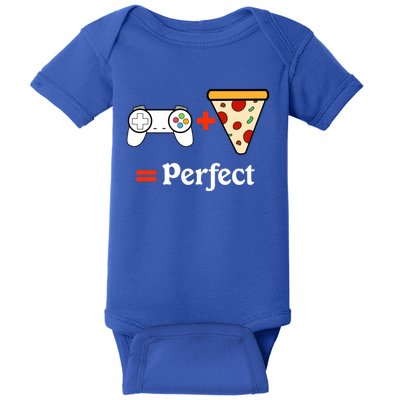 Video Games Gaming Controller Pizza Gamer Funny Gift Baby Bodysuit