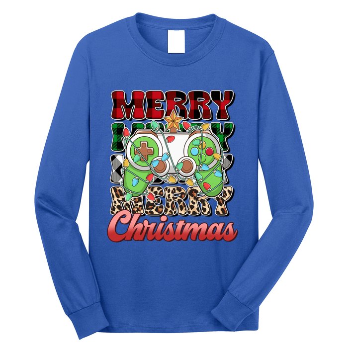 Video Gamer Gaming Controller Christmas Santa Xmas Funny Gift Long Sleeve Shirt