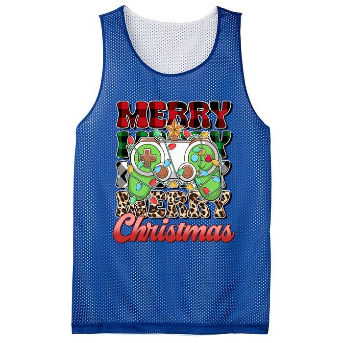 Video Gamer Gaming Controller Christmas Santa Xmas Funny Gift Mesh Reversible Basketball Jersey Tank