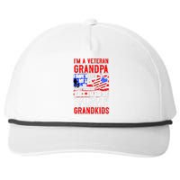 Veteran Grandpa Grandkids Snapback Five-Panel Rope Hat