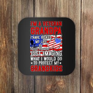 Veteran Grandpa Grandkids Coaster