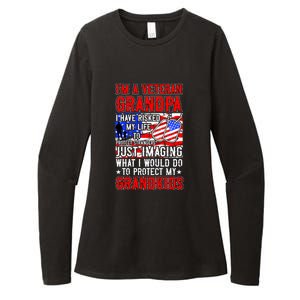 Veteran Grandpa Grandkids Womens CVC Long Sleeve Shirt