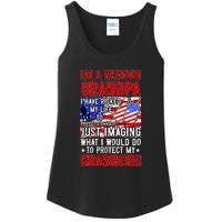 Veteran Grandpa Grandkids Ladies Essential Tank