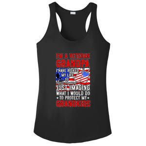 Veteran Grandpa Grandkids Ladies PosiCharge Competitor Racerback Tank