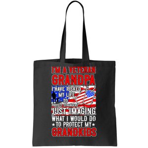 Veteran Grandpa Grandkids Tote Bag