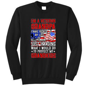 Veteran Grandpa Grandkids Tall Sweatshirt