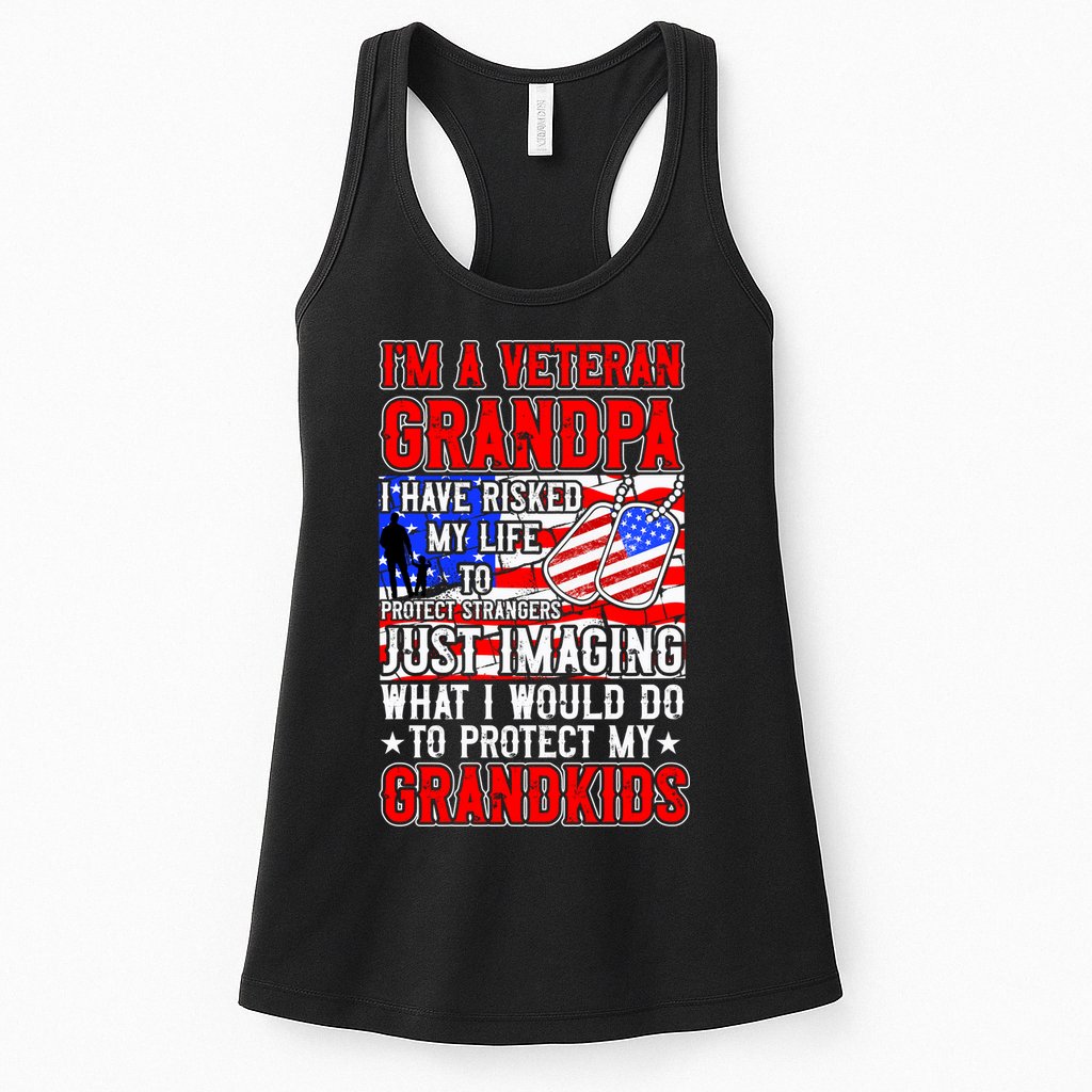 Veteran Grandpa Grandkids Womens Tank Top