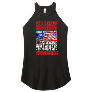 Veteran Grandpa Grandkids Women’s Perfect Tri Rocker Tank