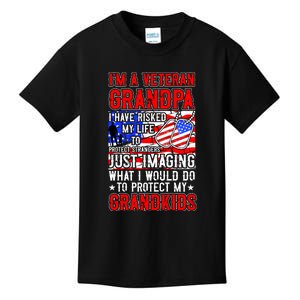 Veteran Grandpa Grandkids Kids T-Shirt