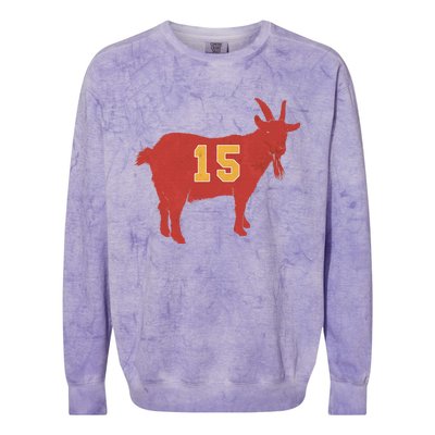 Vintage Grunge Goat 15 Red And Yellow Colorblast Crewneck Sweatshirt