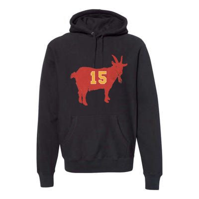 Vintage Grunge Goat 15 Red And Yellow Premium Hoodie