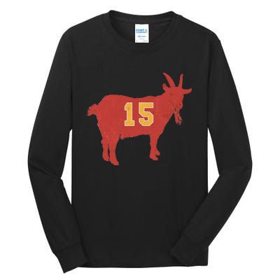 Vintage Grunge Goat 15 Red And Yellow Tall Long Sleeve T-Shirt