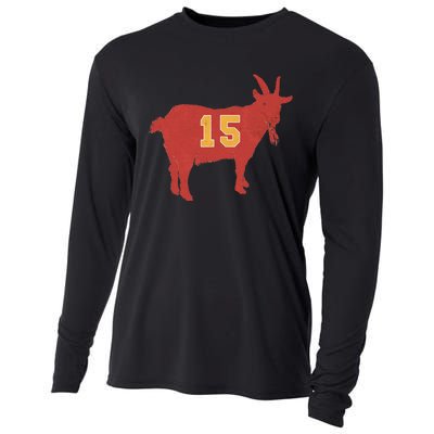 Vintage Grunge Goat 15 Red And Yellow Cooling Performance Long Sleeve Crew