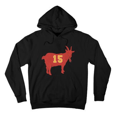 Vintage Grunge Goat 15 Red And Yellow Tall Hoodie