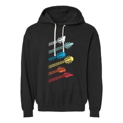 Vintage Guitar Gift For Men Women Music Band Guitarist Stuff Garment-Dyed Fleece Hoodie