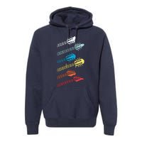 Vintage Guitar Gift For Men Women Music Band Guitarist Stuff Premium Hoodie