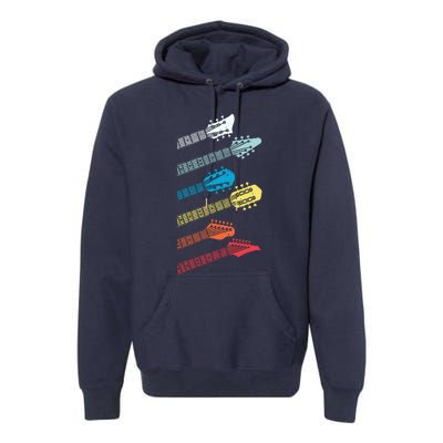 Vintage Guitar Gift For Men Women Music Band Guitarist Stuff Premium Hoodie