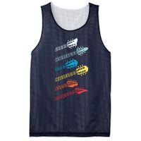 Vintage Guitar Gift For Men Women Music Band Guitarist Stuff Mesh Reversible Basketball Jersey Tank