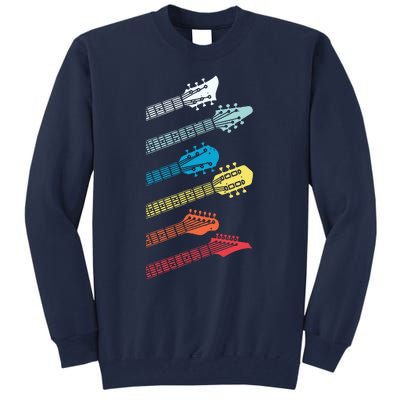 Vintage Guitar Gift For Men Women Music Band Guitarist Stuff Tall Sweatshirt