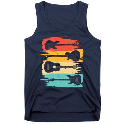 Vintage Guitar Gift For Men Women Music Band Guitarist Stuff Tank Top