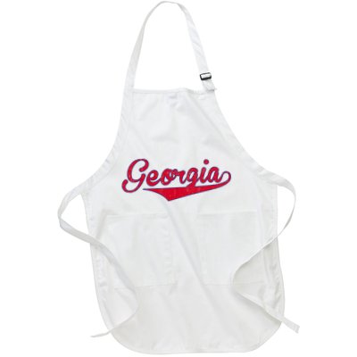 Vintage Georgia GA Throwback Red Retro Georgia Apparel Gift Apron
