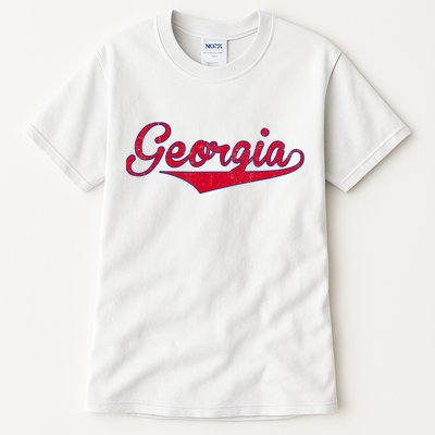 Vintage Georgia GA Throwback Red Retro Georgia Apparel Gift Tall T-Shirt