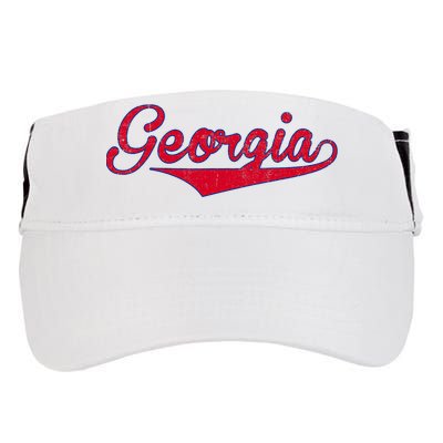 Vintage Georgia GA Throwback Red Retro Georgia Apparel Gift Adult Drive Performance Visor