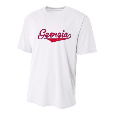 Vintage Georgia GA Throwback Red Retro Georgia Apparel Gift Youth Performance Sprint T-Shirt