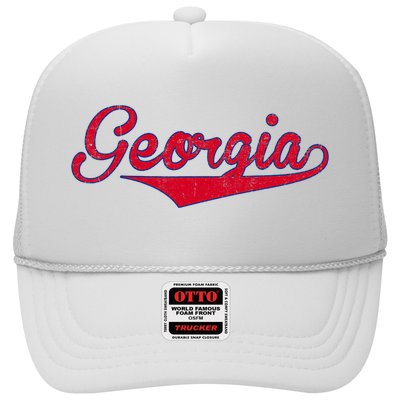 Vintage Georgia GA Throwback Red Retro Georgia Apparel Gift Trucker Hat