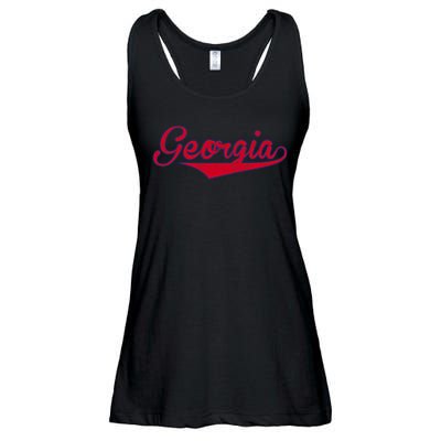 Vintage Georgia Ga Throwback Retro Ladies Essential Flowy Tank