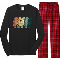 Vintage Guitar Gift For Music Band Guitarist Stuff Long Sleeve Pajama Set