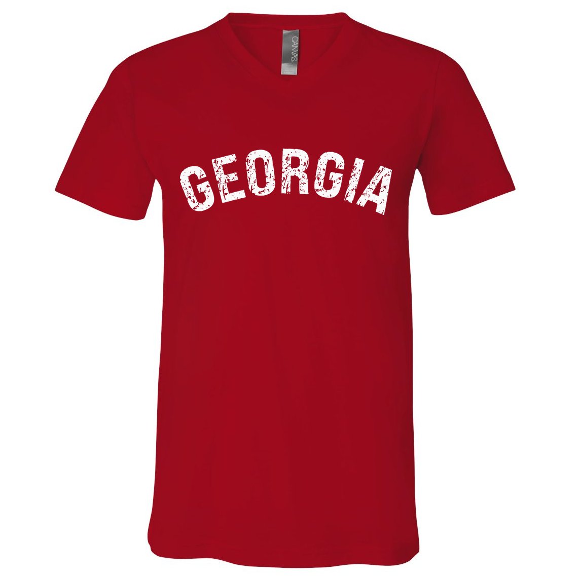 Vintage Georgia Georgia Red V-Neck T-Shirt