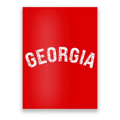 Vintage Georgia Georgia Red Poster