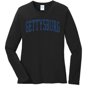 Varsity Grey Gettysburg Ladies Long Sleeve Shirt