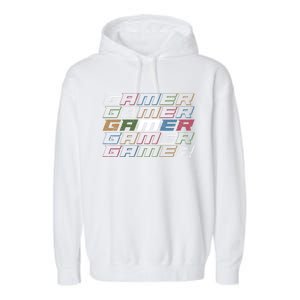 Video Games Gamer Gift Retro Gaming Gift Garment-Dyed Fleece Hoodie