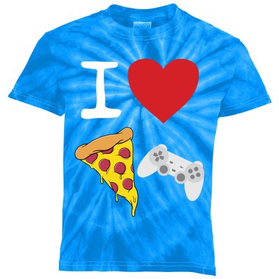 Video Games Gamer Love Pizza Cheese Slice Controller Cool Gift Kids Tie-Dye T-Shirt